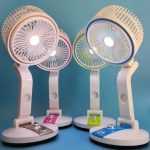 Rechargeable Multifunction Folding Fan with LED Light – LR Fan - Image 3